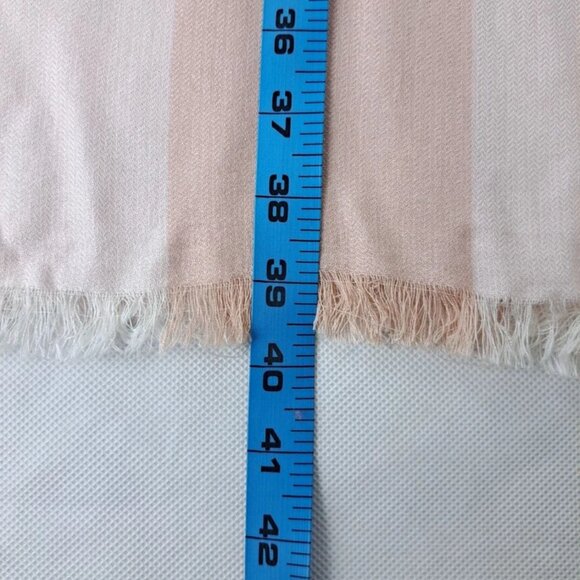 BURBERRY Solid Monogram Logo Multifunctional Nova Pashmina Fringe Pink SHAWL - Picture 7 of 8